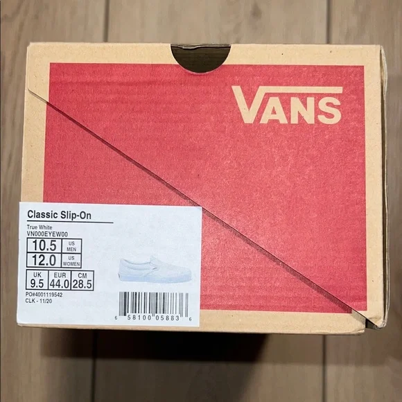 Vans Classic White Slip-On Shoes (Unisex) US Men’s 10.5 / US Women’s 12 - Picture 16 of 16